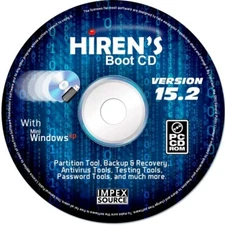 Hiren's Boot CD 15.2 Bootable CD Utility Toolkit For PC Diagnostics Repair +MORE