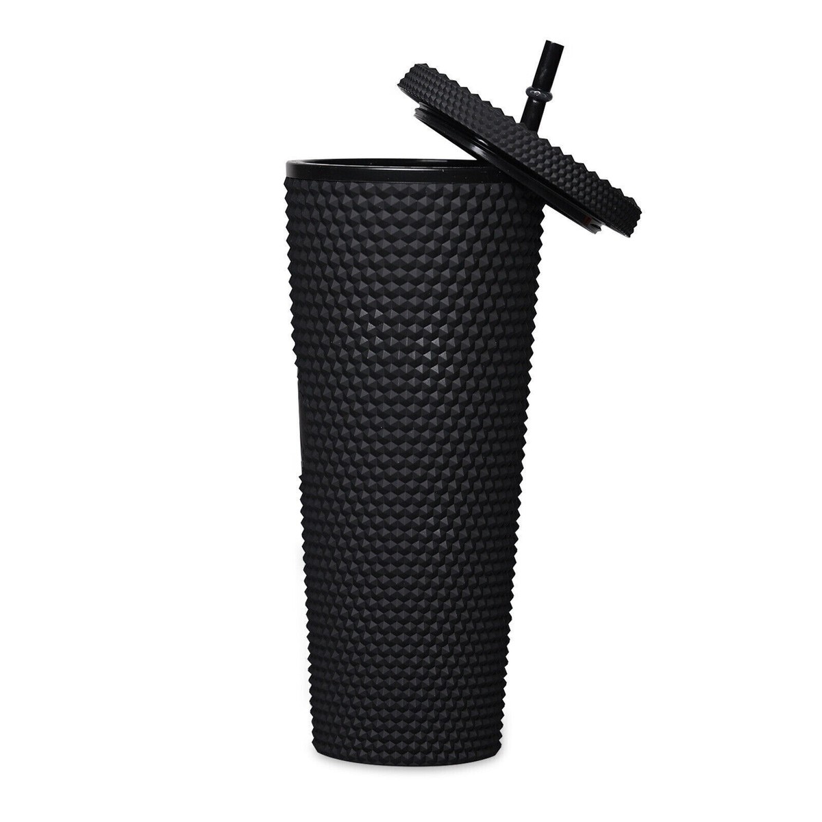 Starbucks Black Matte Diamond Studded Tumbler Cold Drink Cup 24oz Gift Real  shot | eBay