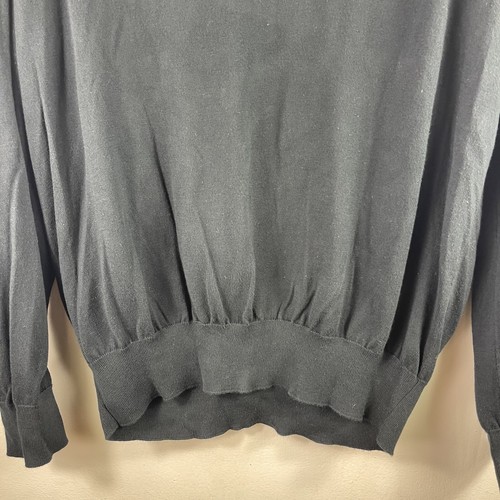 Polo Ralph Lauren Sweater Mens Medium XL Crewneck Long Sleeve Black Pima Cotton - Picture 13 of 13