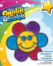 DIY Makit Bakit Smiley Face Flower Stained Glass Suncatcher Kit Kids