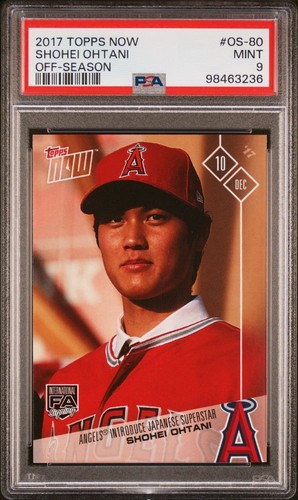 2017 Topps Now SHOHEI OHTANI os-80 Off-Season Int'l FA Signing PSA 9 MINT
