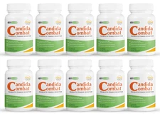 10 Pack Candida Combat, probiotic fungus inhibitor-60 Capsules x10