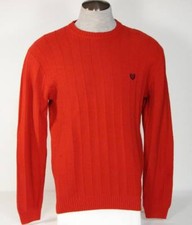 Chaps Men's M Red Crew Neck Cotton Knit Sweater