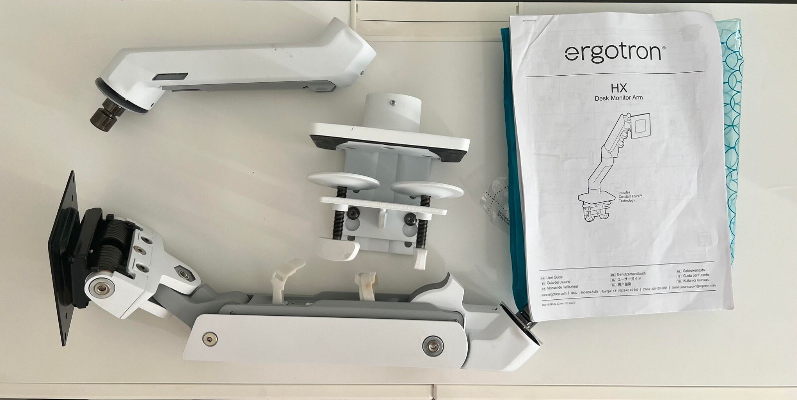 Ergotron HX Desk Monitor Arm Desk Mount Color White Picture 3 of 4