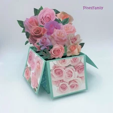 G06-3D Pop Up Flower Box Greeting Card | Birthday, Mother's day&all occasions