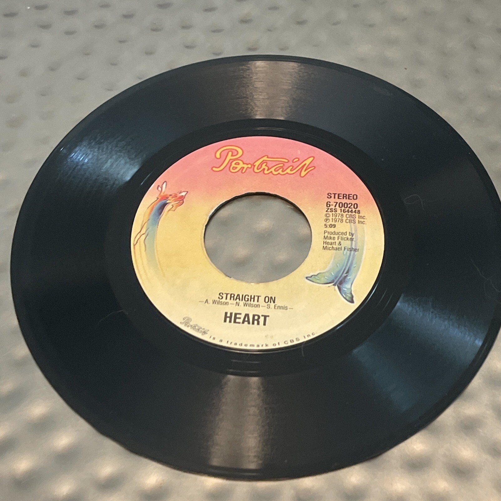 Heart "Straight On" "Lighter Touch" (45RPM Single, 1978) Portrait 70020