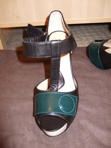 New Alessandro Dell'Acqua T-Strap peep-toe platform sandals 37.5 UK4.5 US7.5 - Picture 4 of 6