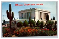 Vintage 1960's Postcard Latter Day Saints Mormon Temple S Lesueur Mesa Arizona