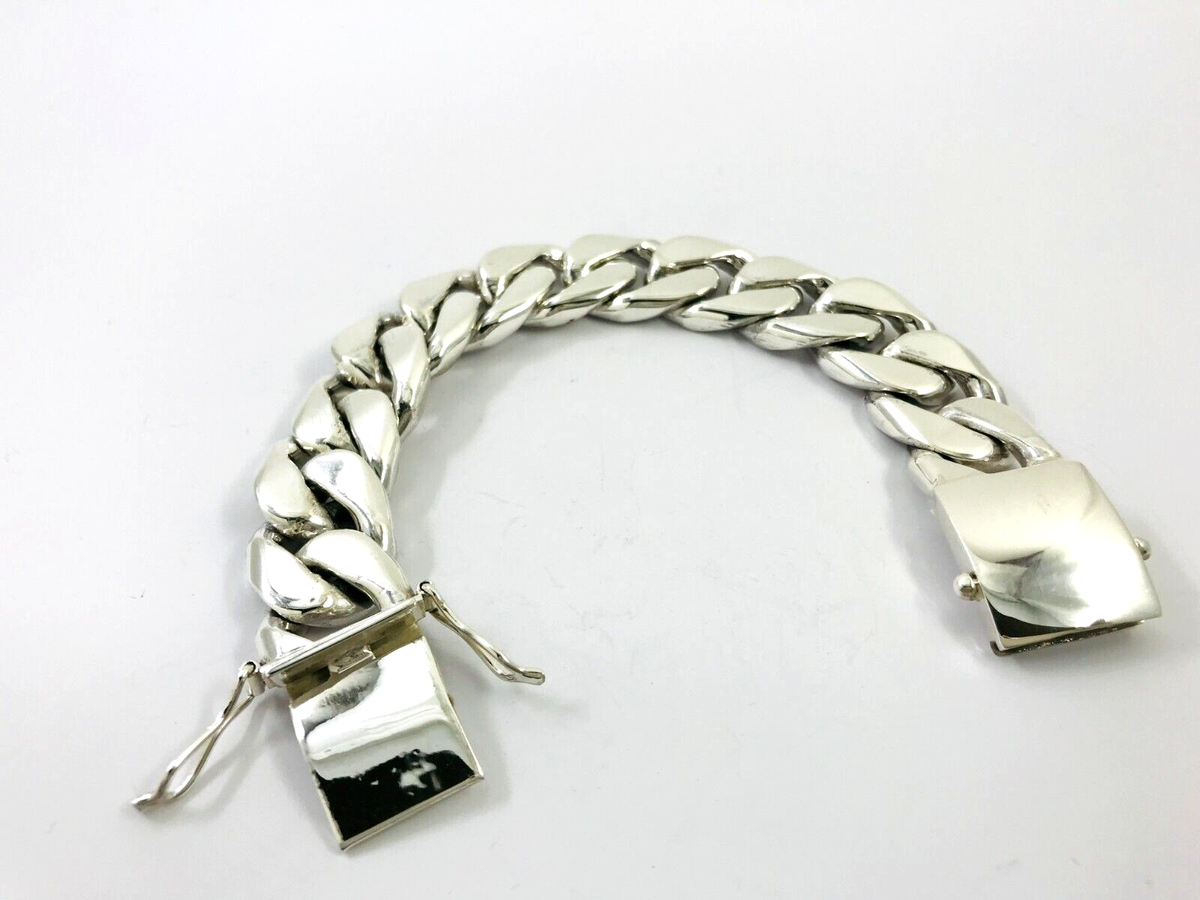Very Heavy Taxco Mexico 925 Sterling Silver Curb Chain