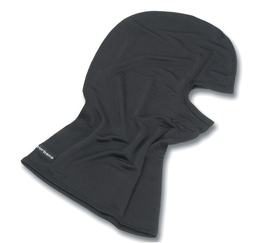 Cagoule hublot en soie contre les irritations de casque de moto noir
