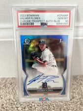 2023 Bowman Chrome Prospects Auto Blue Wilmer Flores PSA 10 25/150
