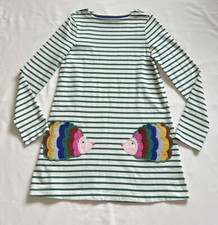 Mini Boden Appliqu Pocket Tunic Hedgehog Green Size 11-12