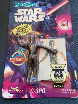 Star Wars Bend Ems C3PO #2 Variant Bendy Action Figure 1993 Just Toys MOC MIP