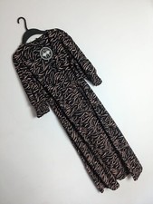 New Mystic Threads dress Zebra Black &Rose  Wrap Dress L 