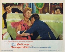 PARIS DOES STRANGE THINGS Original Lobby card 3 Ingrid Bergman Mel Ferrer