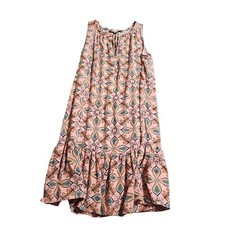 Loft Shift Dress Size XS Front Tie Sleeveless Ruffled Hem Cute Spring Summer