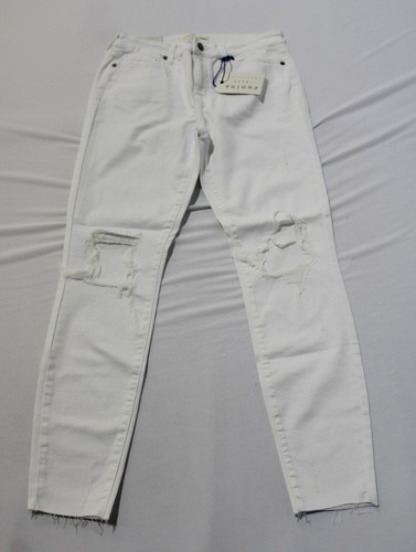 Mid Rise SKinny Ankle Jeans JB9 White 