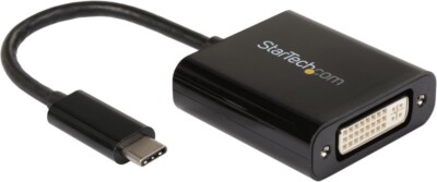 StarTech.com CDP2DVI USB C to DVI Adapter - Black - 1920x1200