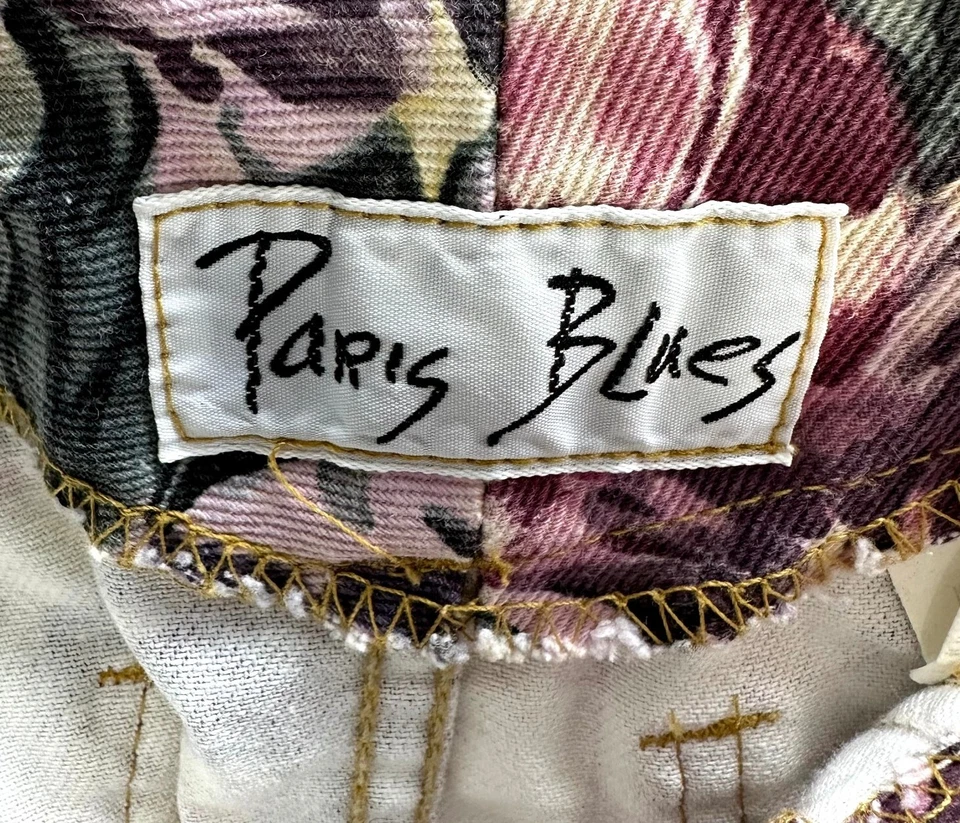 De Colección Y2K Paris Azul Para Mujer Falda Vaquera Floral Corta Algodón Hecha en EE. UU. Talla 9 Foto 3 de 4