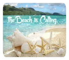 Personalized Mouse Pad Beach Is Calling Neoprene Vacation Monogrammed Mousepad