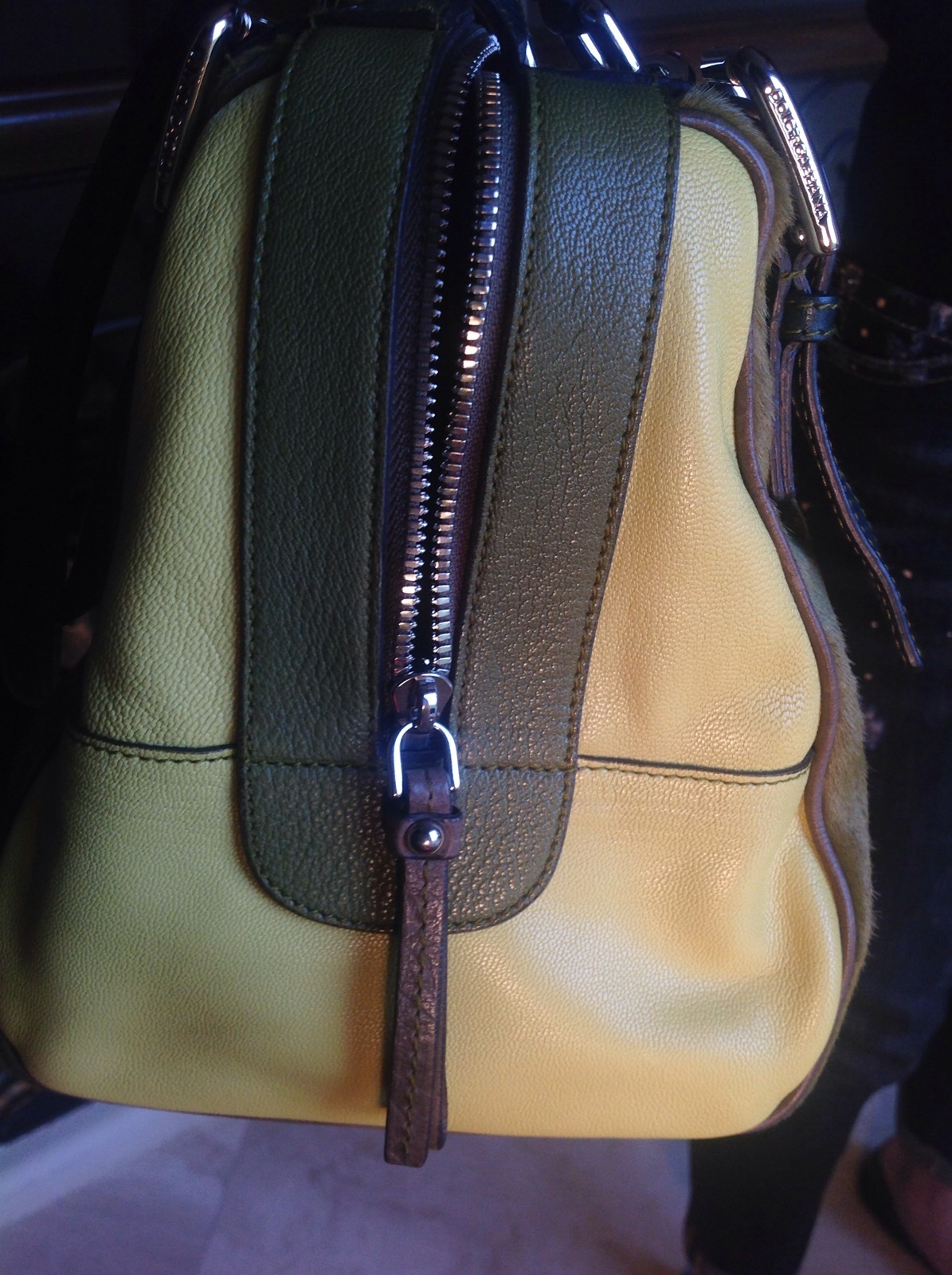 BORSA A MANO DOLCE & GABBANA DONNA $2560 PONY OLIVA MULTI PELLE NUOVA CON ETICHETTE ITALIA