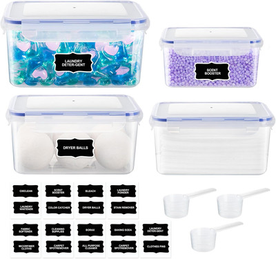 Laundry Room Organization,Laundry Pods Container,Dryer Sheet Holder,Laundry Soap