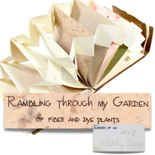 Handmade Paper Rare Signed Garden Fiber Dye Plants Limited Edition Kathy Crump