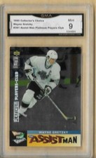 1995-96 Gretzky Collector’s Choice 361 Platinum Players Club GMA Graded 9 MINT