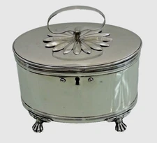ANTIQUE SWEDISH SILVER TEA CADDY SCANDINAVIAN SWEDEN 18- early 19 Cent. sterling