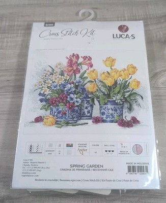 Luca-S counted cross stitch kit ''Spring Garden'', 38x26cm, DIY