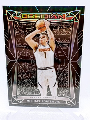 #ad 2023 24 Panini Obsidian #97 Michael Porter Jr. Electric Etch Silver $3.00