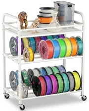 3D Printer Filament Storage Rack- Rolling Filament Spool Holders Racks with W...