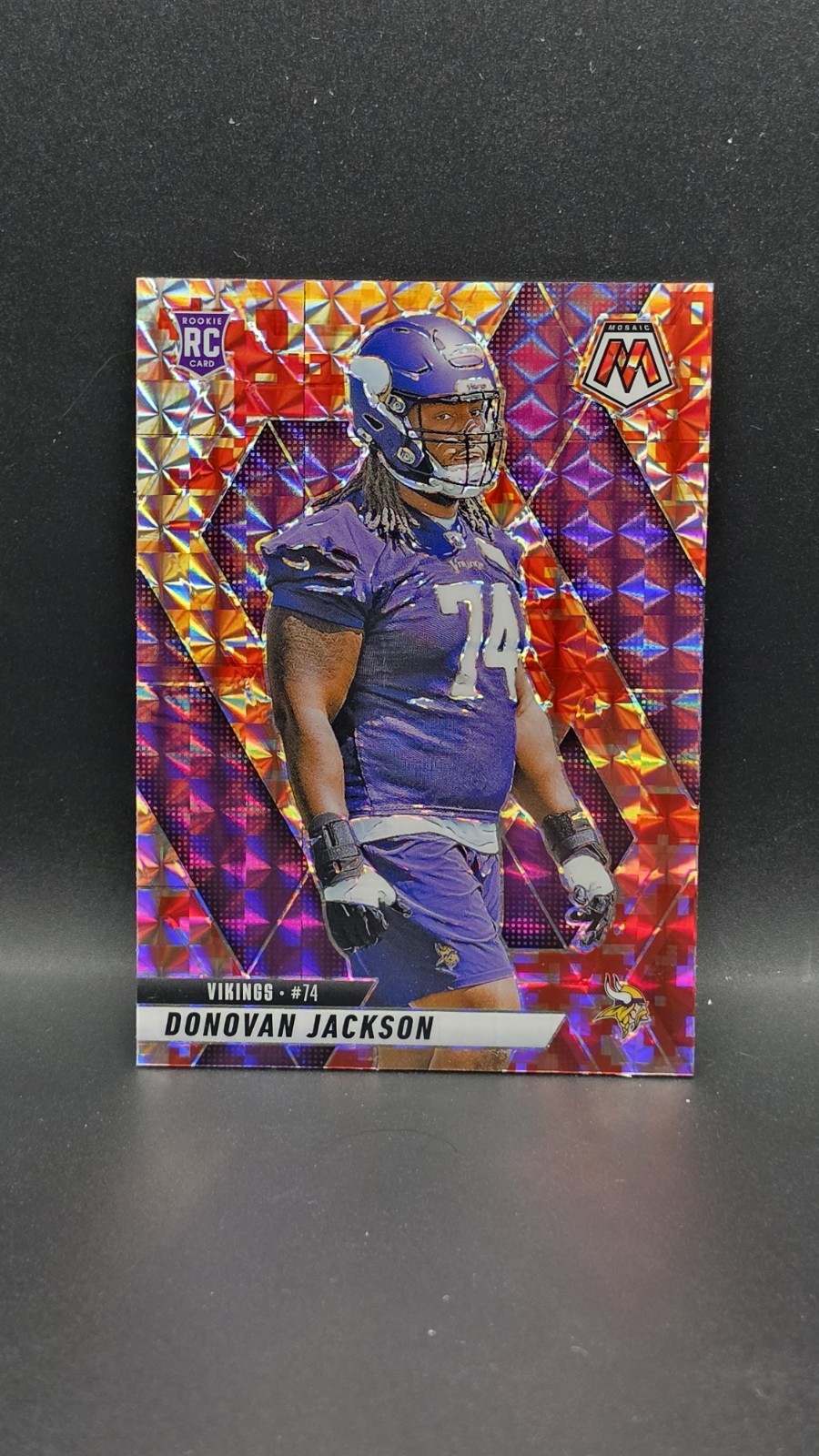 2025 Panini Mosaic - Rookies Donovan Jackson #388 Red Camo Mosaic Prizm (RC)
