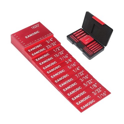 Setup Blocks Height Gauge Set, 15pcs Precision Aluminum Setup Bars for Router...