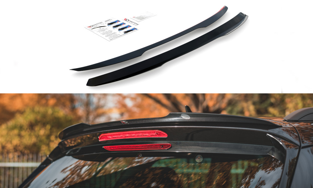 Spoiler Cap Maxton Skoda Karoq Sportline noir brillant becquet arriere