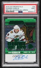 2019-20 Upper Deck Credentials Green 1/25 Dominik Kubalik PSA 9 MINT Auto 01jj