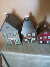 Juego de 3 latas de casa de campo de colección casa de campo pueblo del viejo mundo