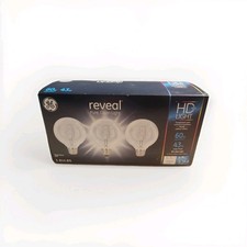 Ge 60W Clear 565 Lumen Decorative G 25 Shape Medium Screw 3 Bulbs HD Reveal