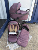 Silver Cross Reef Travel System Pushchair & Carrycot Purple Basket