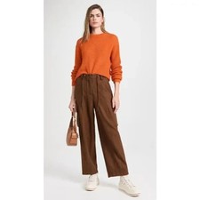 Veronica Beard orange Alpaca blend Melinda Crew Neck Sweater sz XS