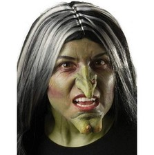 Witch Nose - Green - Theatrical Makeup - One Size - Includes Spirit Gum
