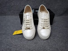 NEW Valentino Dalia Italian Leather Sneakers Pearl White Women's Size 7.5 SS34