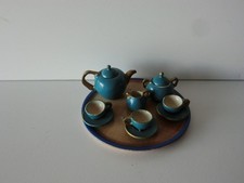 Kaffee Service 50er Holz Dregeno Erzgebirge Puppenstube Puppenküche Puppenhaus