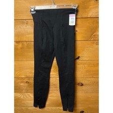 GOOD AMERICAN Black High Waisted Zip Hem Pants Women's Size 1 Flattering NEW
