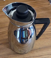 Glass Insulated Coffee Beverage Dispenser Pitcher Carafe Restaurant Ware Vintage