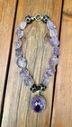 185ct Rose De France Amethyst and Garnet Necklace, Sterling Silver — photo 8