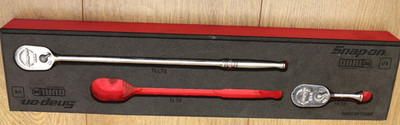 Snap-On Tools 1/4'' Drive 3-Pc Ratchet Pro-Fi Red Foam Set 103RT01FR *MISSING 1*