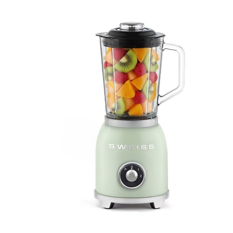 Blender vintage SWEISS MXV7 vert 1,5 L mixeur en verre pour potage et glace