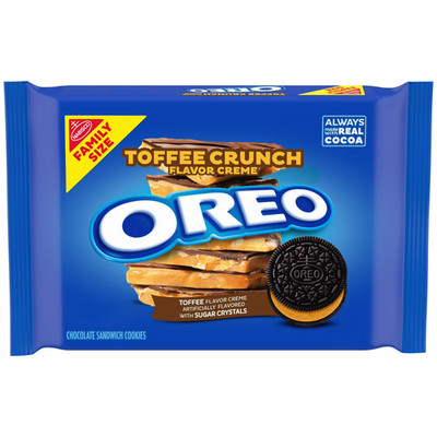 OREO Toffee Crunch Chocolate Sandwich Cookies Family Size 17 oz Pack