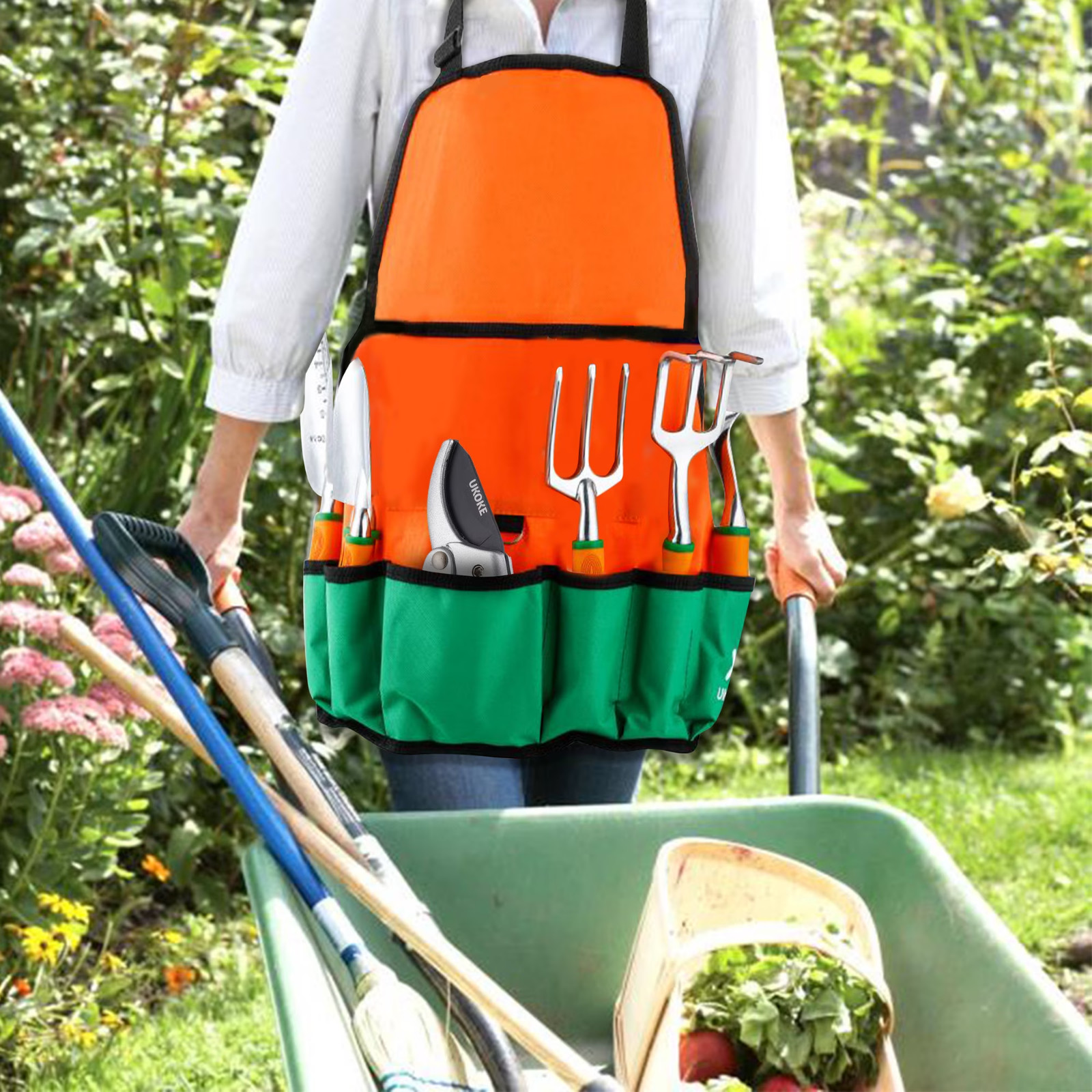 Garden Tools Set 12 Piece Aluminum, Gardening Apron with Storage Pocket alternate view 5